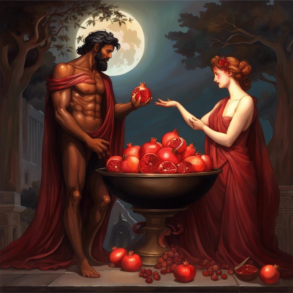 Hades and Persephone - Pomegranates