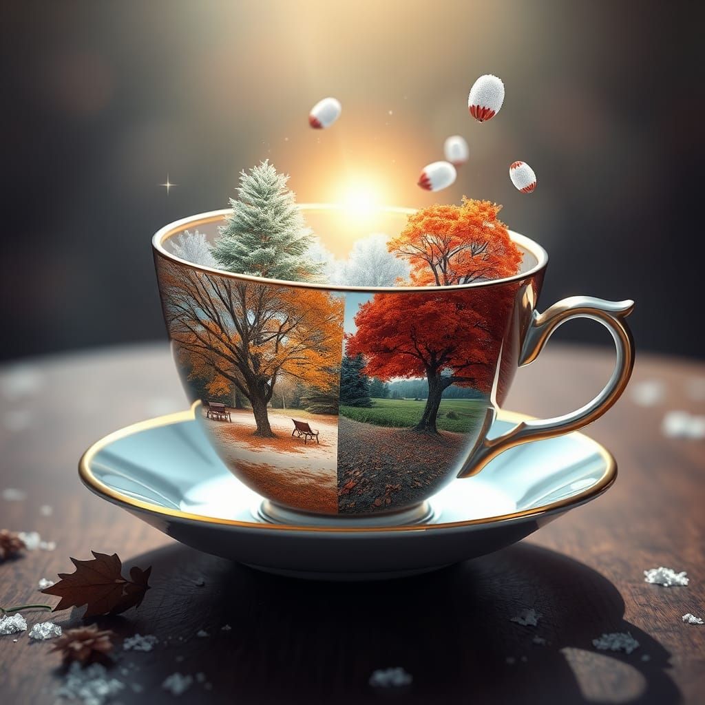 Seasons in a Teacup: Fantasy Digital Art