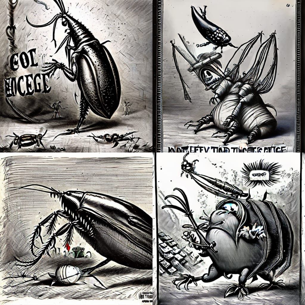 Cartoon Cockroach Offers Help, Gets Rejected