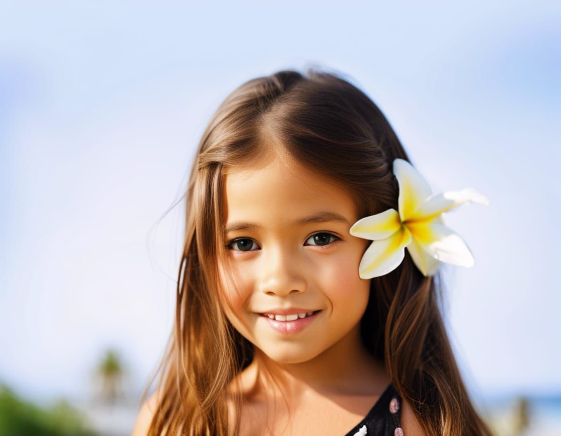 Young polynesian girl