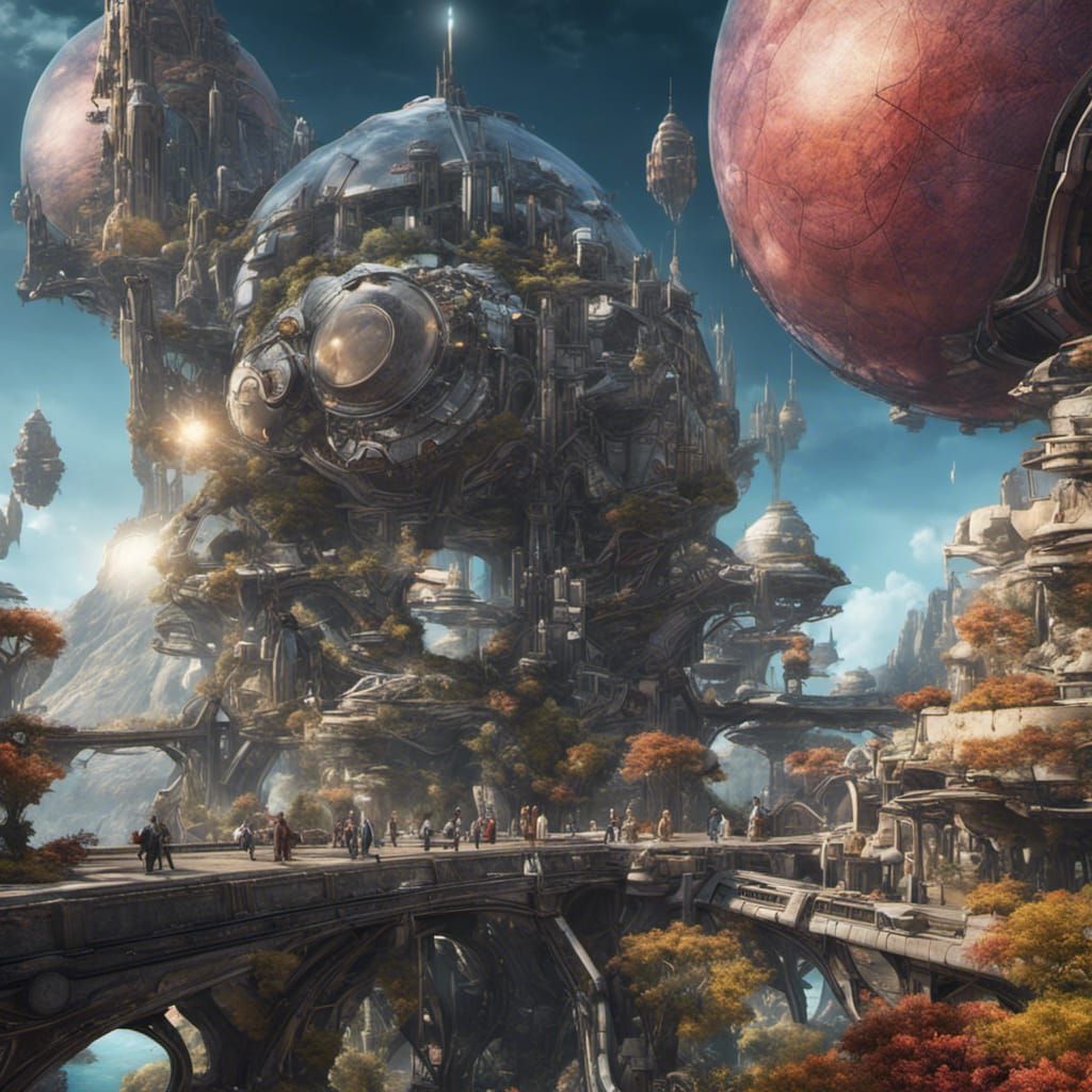 Travelers Meet Inhabitants on Living Machine World