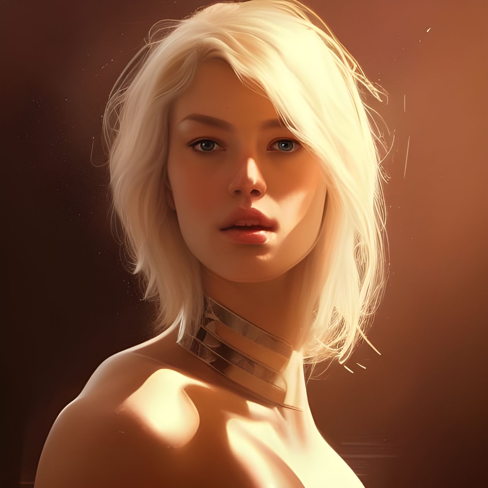 Blonde in Starship: Sci-Fi Concept Art