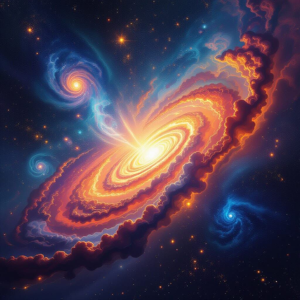 Cosmic Genesis: Psychedelic Astral Illustration in 8K