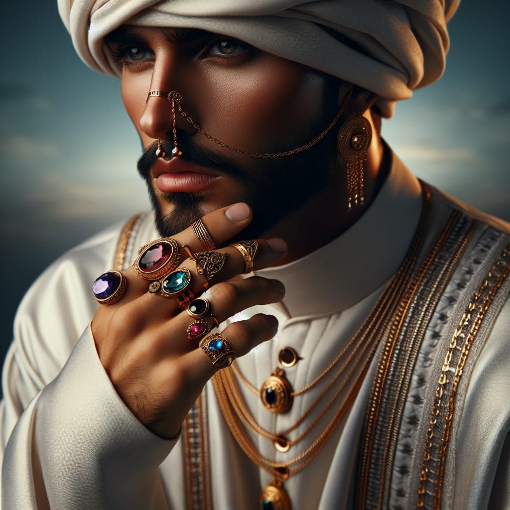 Arabian Prince in Opulent Grandeur