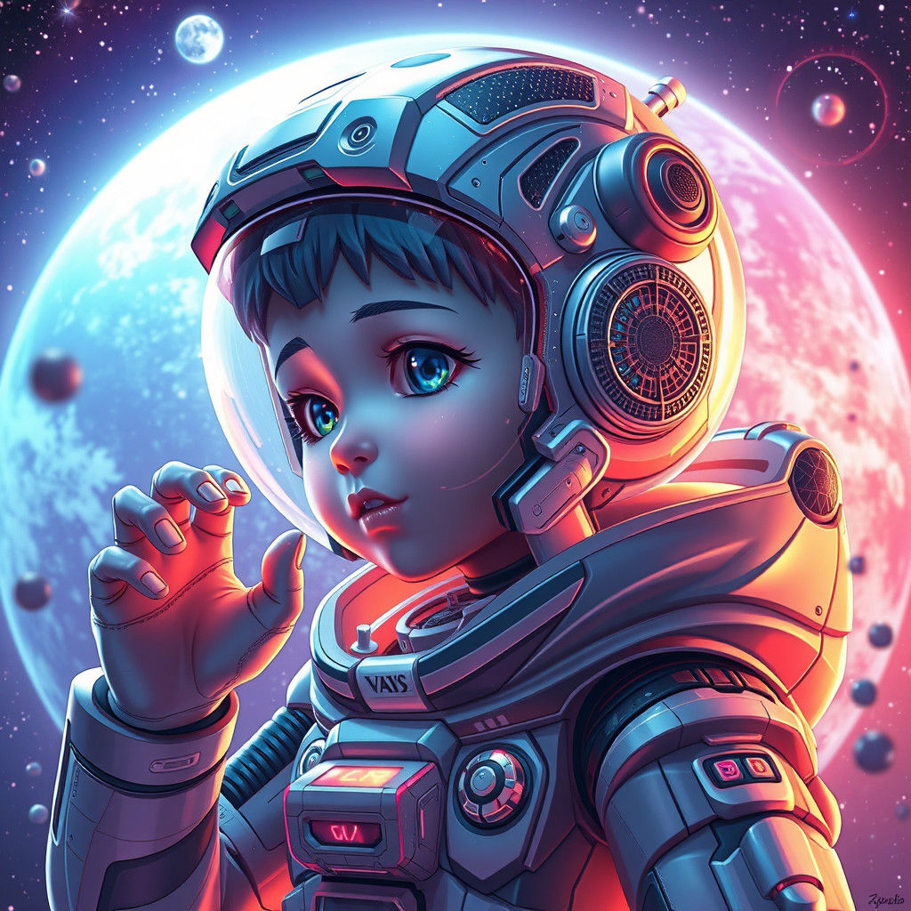 Futuristic High-Tech Toy Design in Anime Art Style