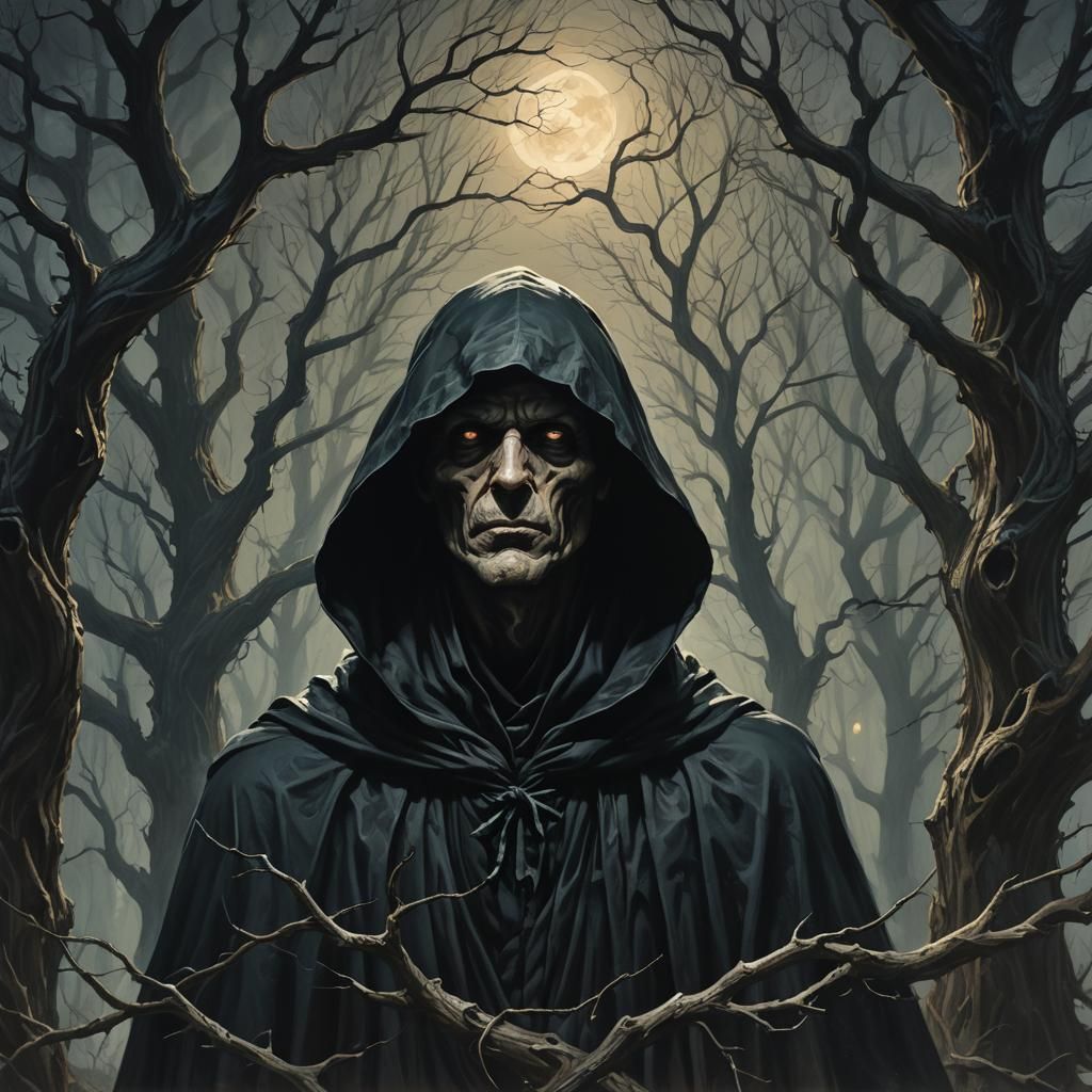 Ethereal Singer Wards Off Darkness in Dark Fantasy Art