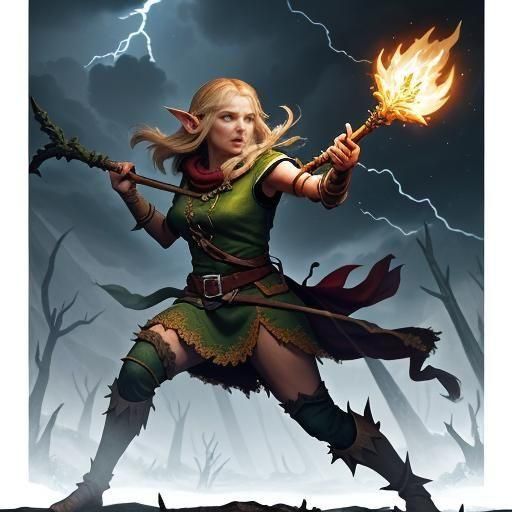 Elf Summons Storm to Smite Orcs