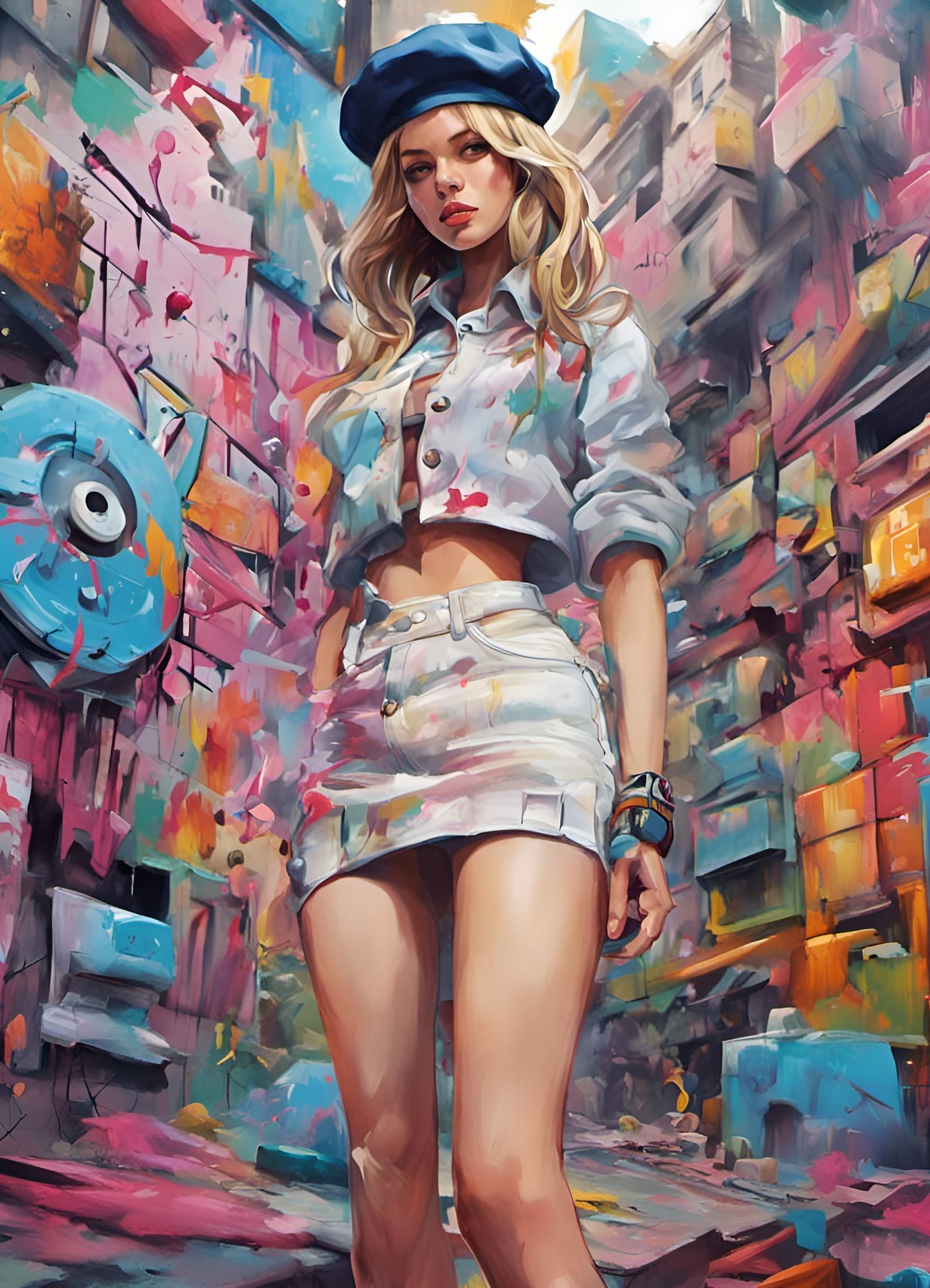 Julia Voth Graffiti Art in Polychromatic Style