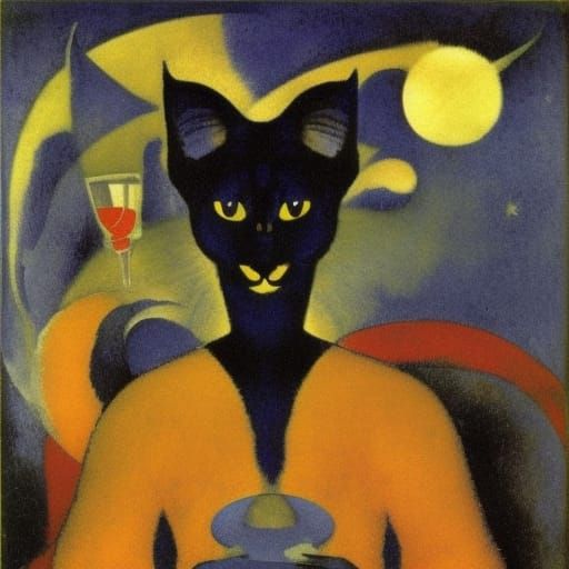 Vampire Lord, Cats, Wine in Sci-Fi Deep Space