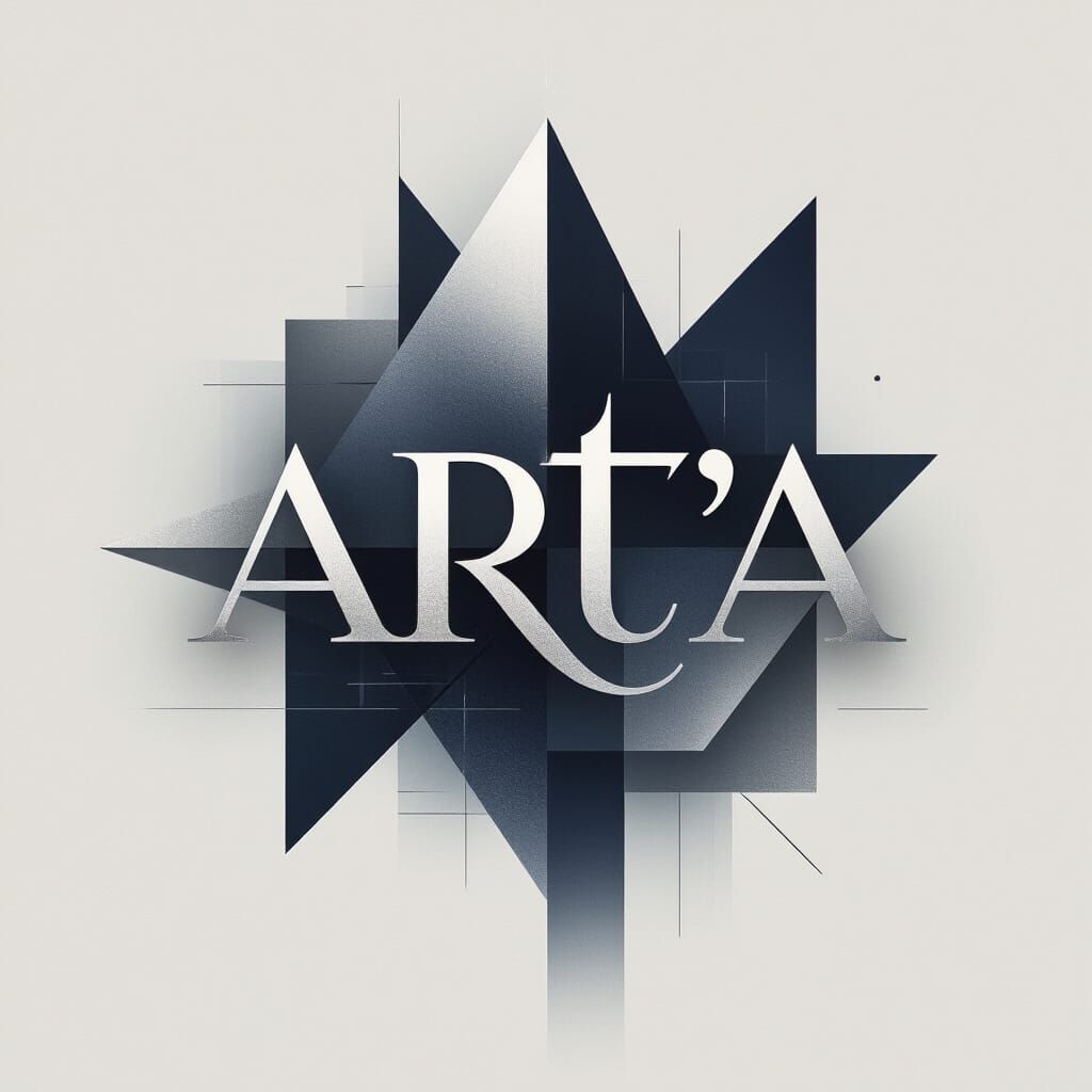 Elegant Art Gallery Logo with Geometric Shapes