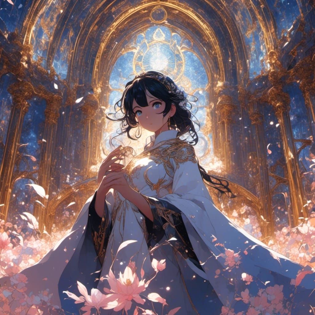 Isekai Sorceress in Castle: Studio Ghibli Anime Visual