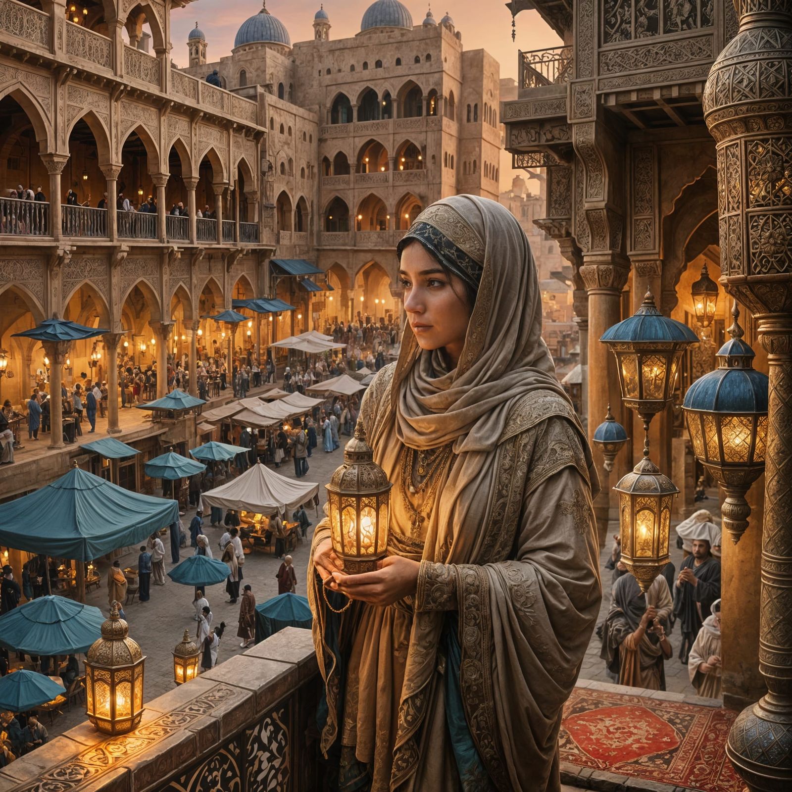 Enchanting Arabian Nights Fantasy Illustration