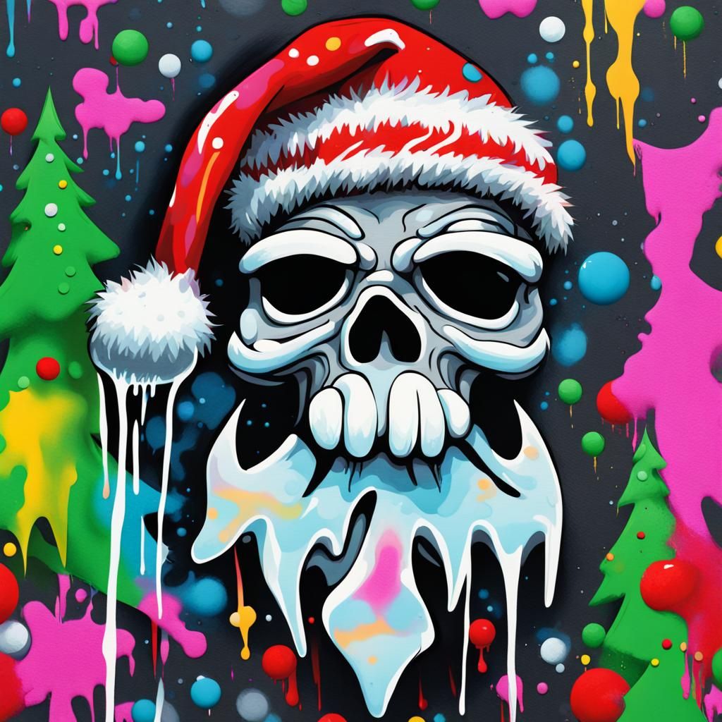 Ugly Christmas Sweater Graffiti Street Art