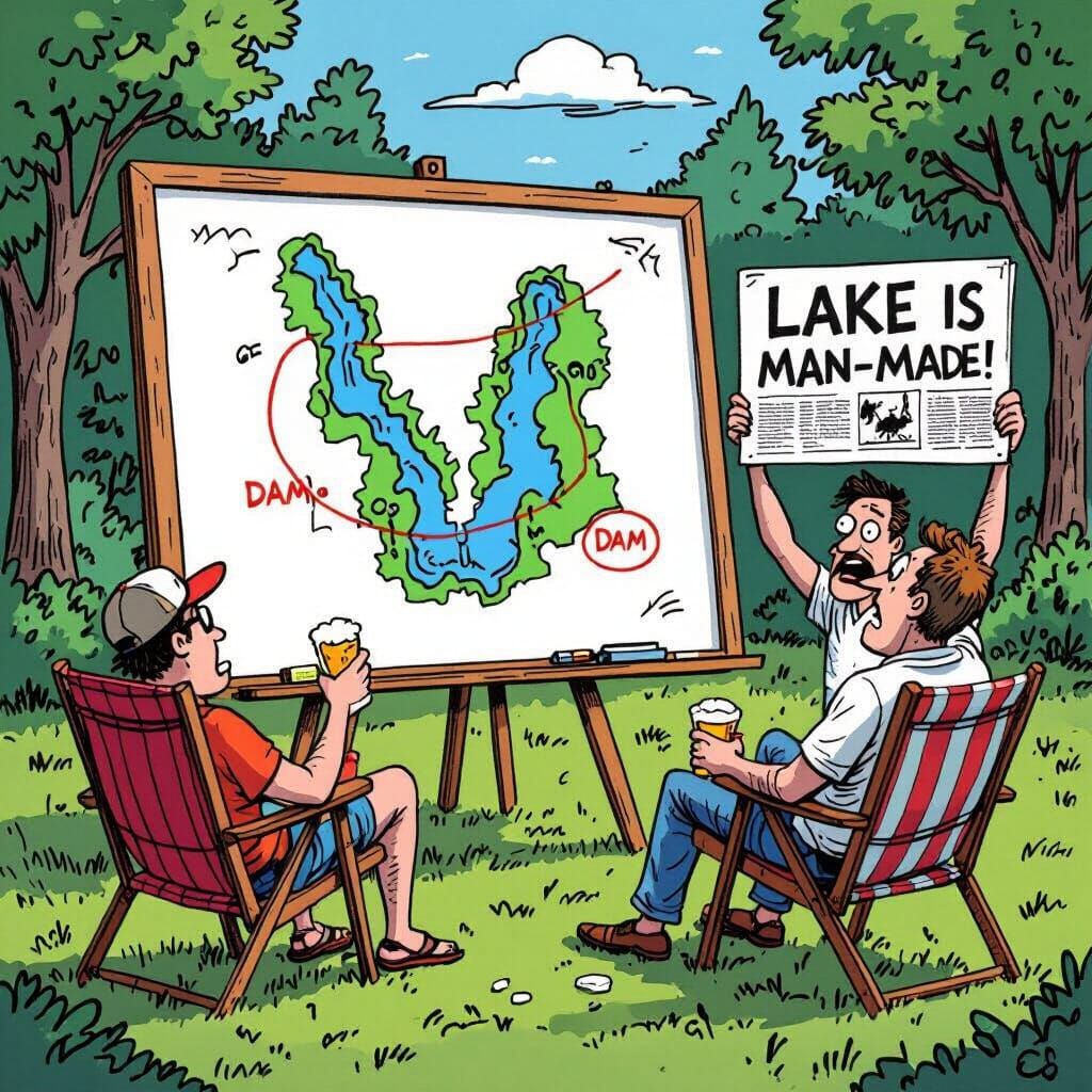 Lake of the Ozarks Revelation in Cartoon Style