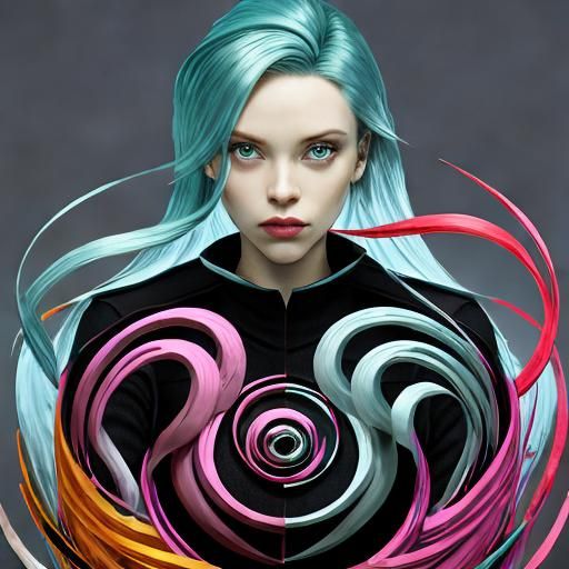 Colorful Abstract Swirls in Photorealistic 3D