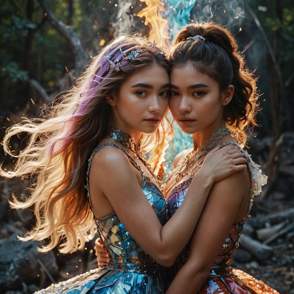 Bonfire Celebration Dreamscape in Photorealistic Fantasy Art