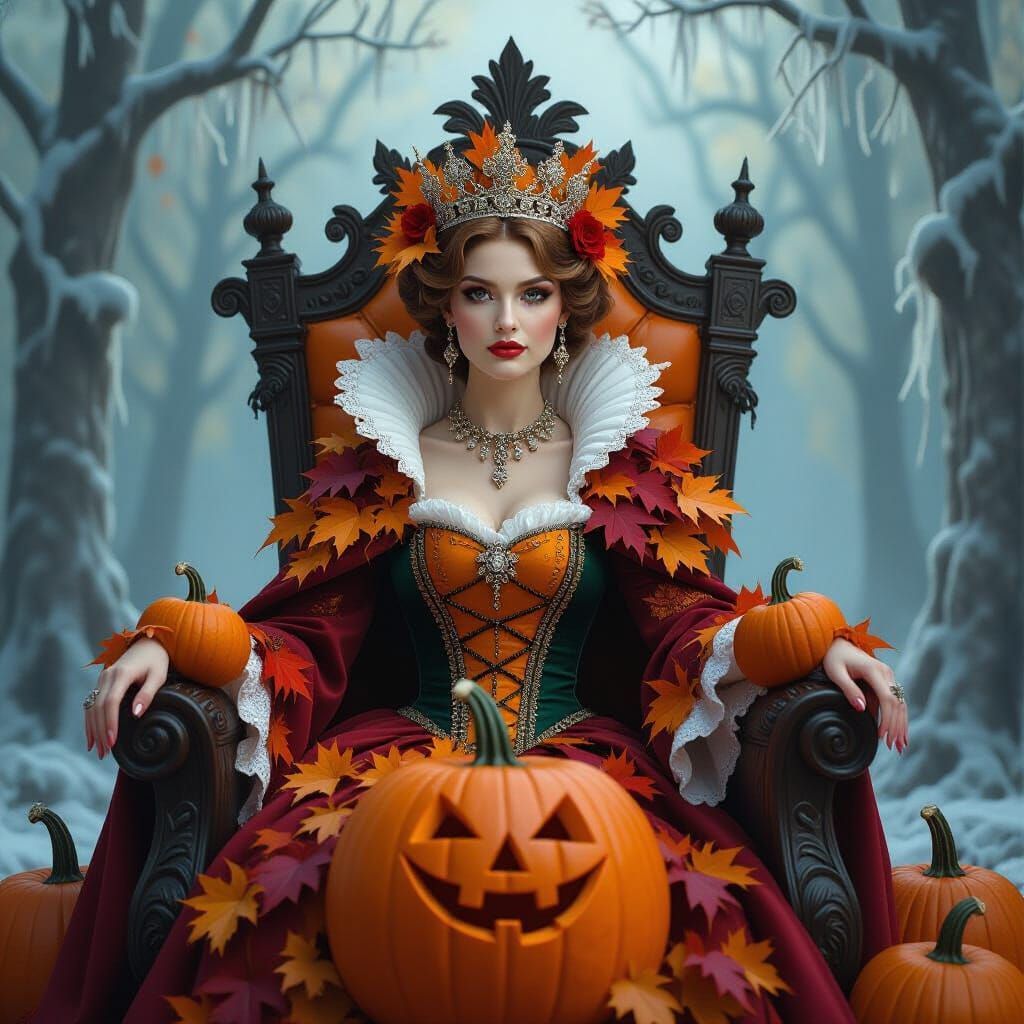 Queen of Winter Squash in Baroque Fantasy Style