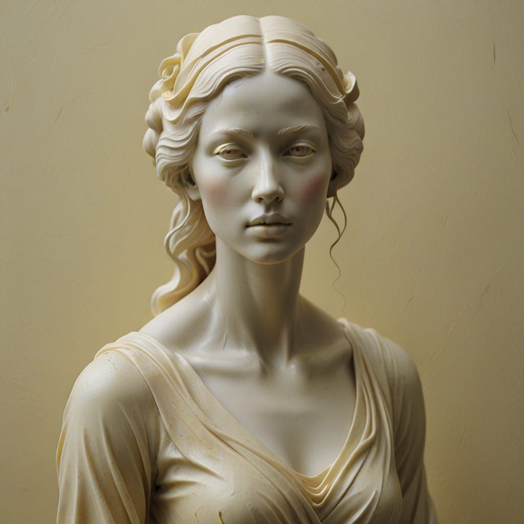Ethereal Butter Sculpture of a Serene Beauty