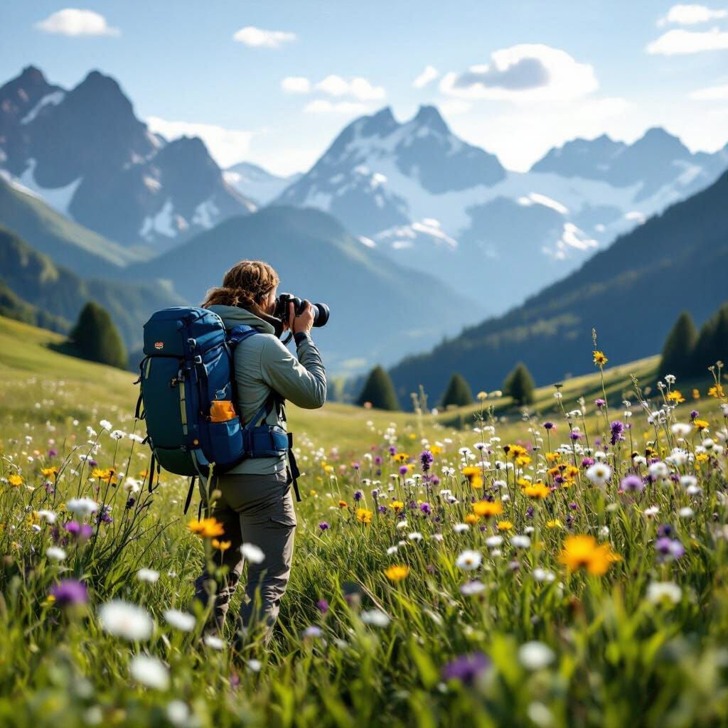 Alpine Meadow Vista Captured with Vintage Leica