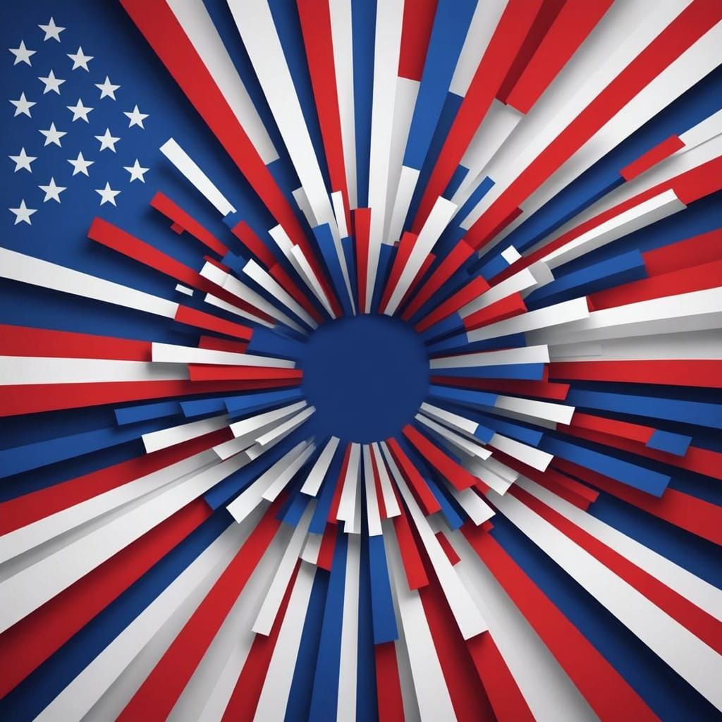 Festive Sallis Day Design in Red, White, and Blue