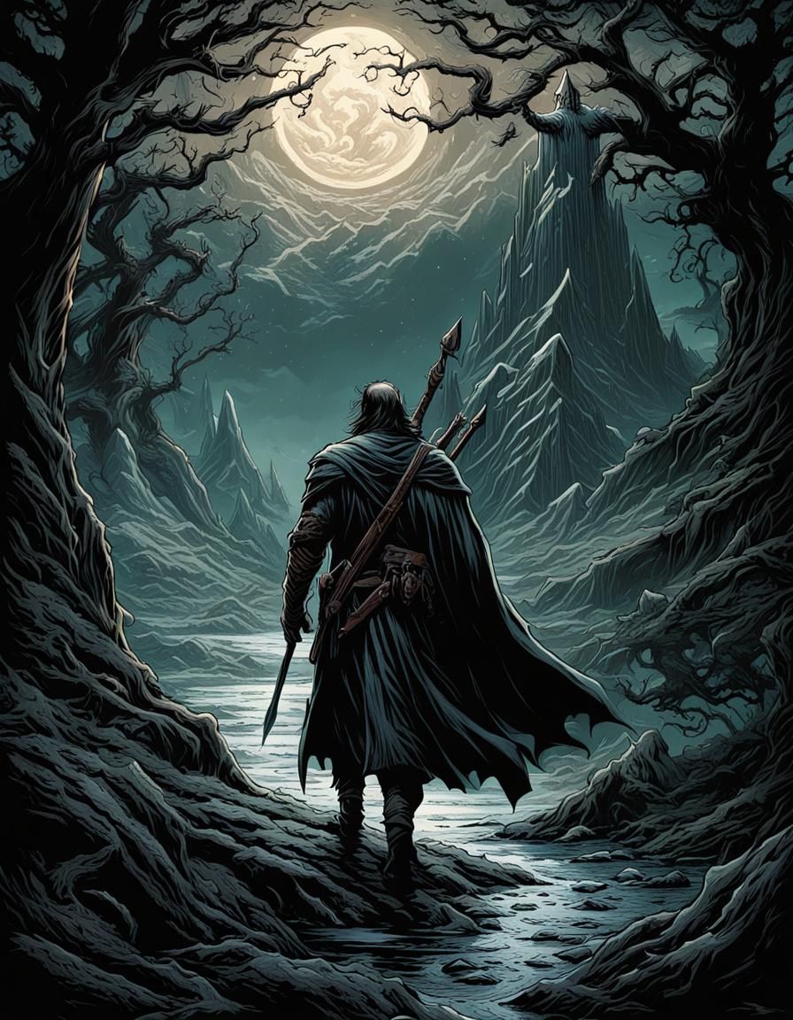 Dark Fantasy Comic Art Inspired by Tolkien