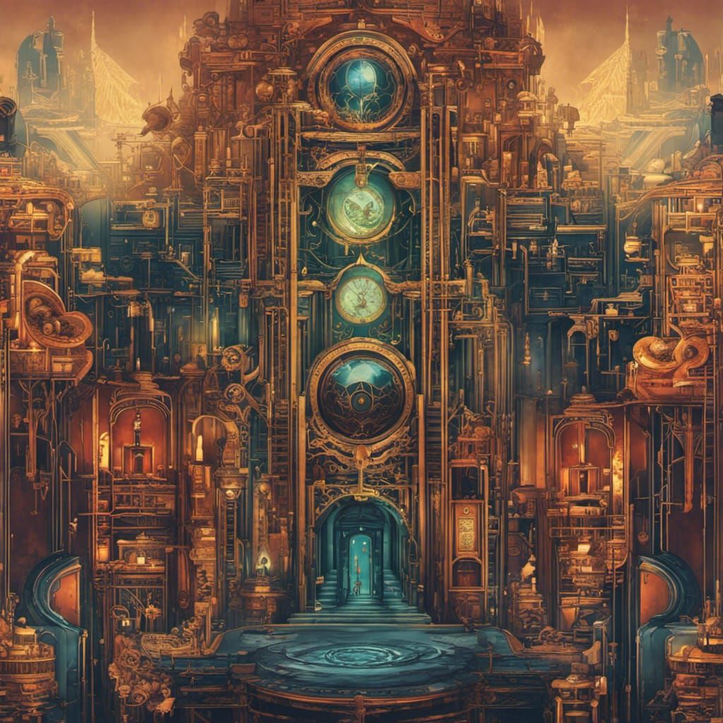 Art Deco Steampunk Poster Art in 8K