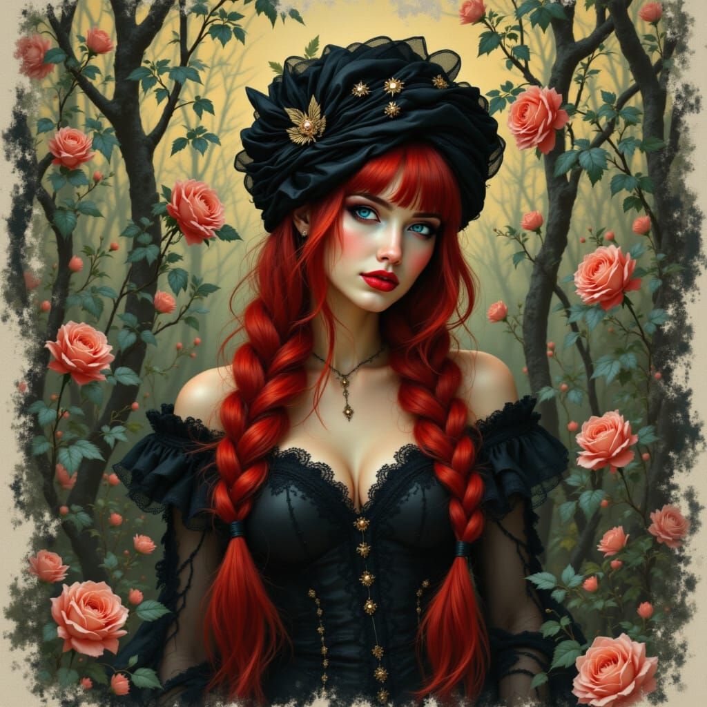 Glitched Tsarina Evdokija with Digital Artifacts