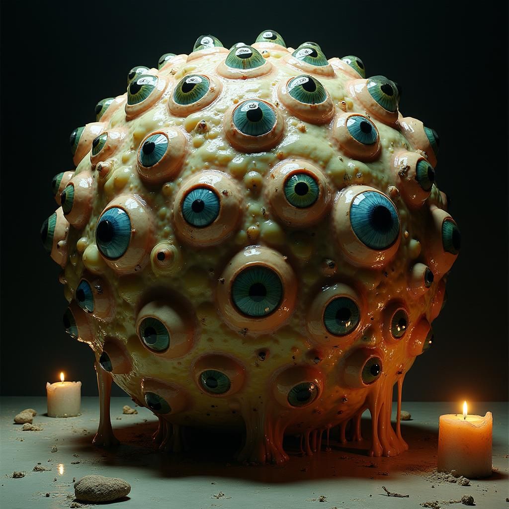Revolting Orb of Eyes in Biomechanical Style