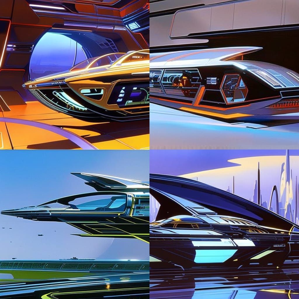 Time Machine Concept Art in Syd Mead Style