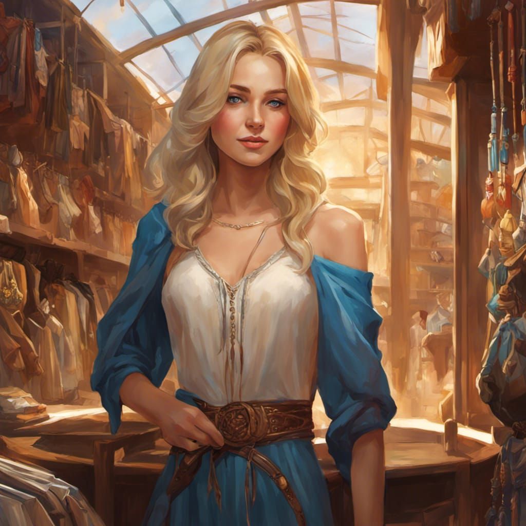 Western Wear paradise and Julie wastes no time trying gear on