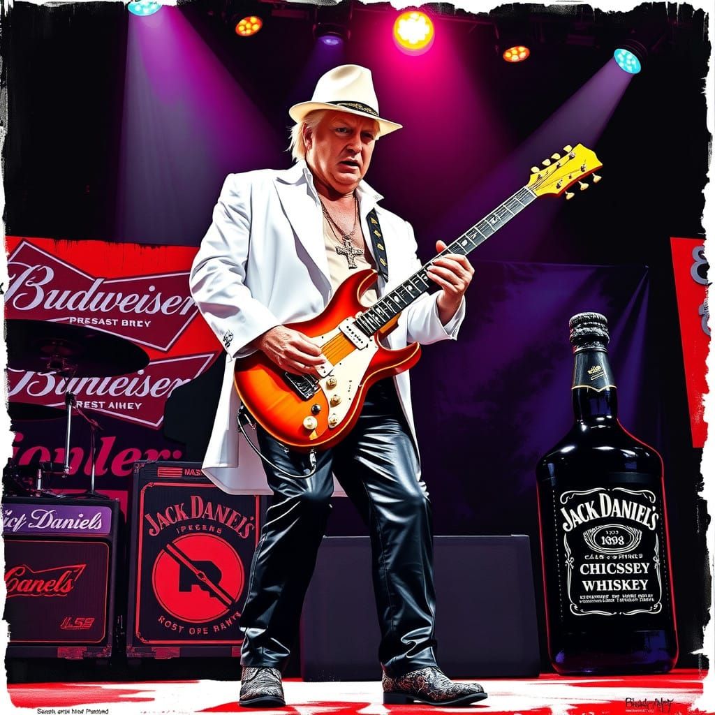 Flamboyant Rock Star Trump Shreds the Stage with Swagger and...