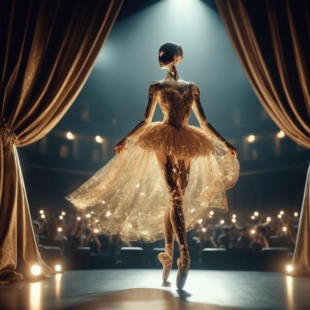 Ethereal Sheer Ballerina in Graceful Pose
