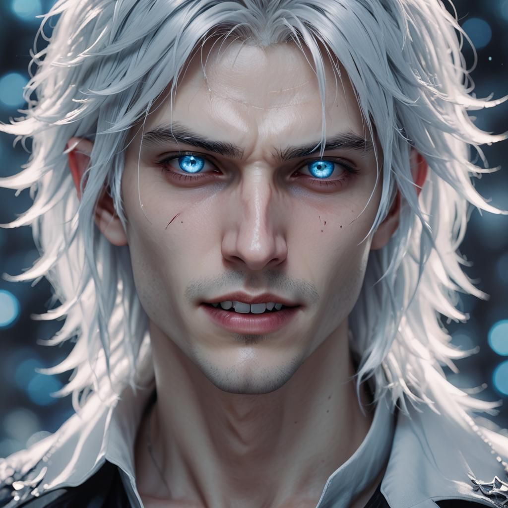 Anime Vampire Portrait in 3D Digital Art