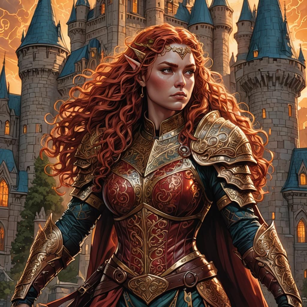 Heroic Obese Elf in Comic Book Style