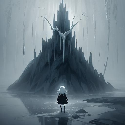 Icy Elf Portrait with Magic Details