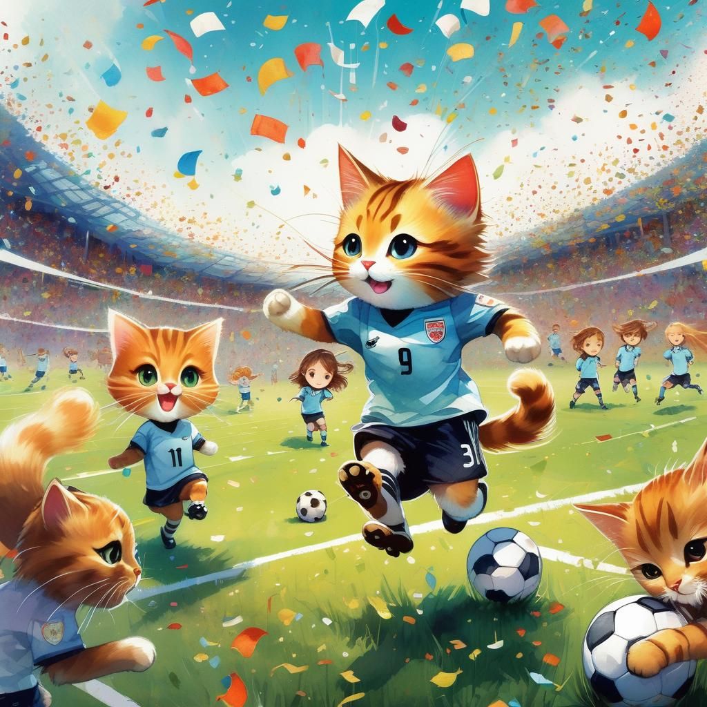 Cat soccer