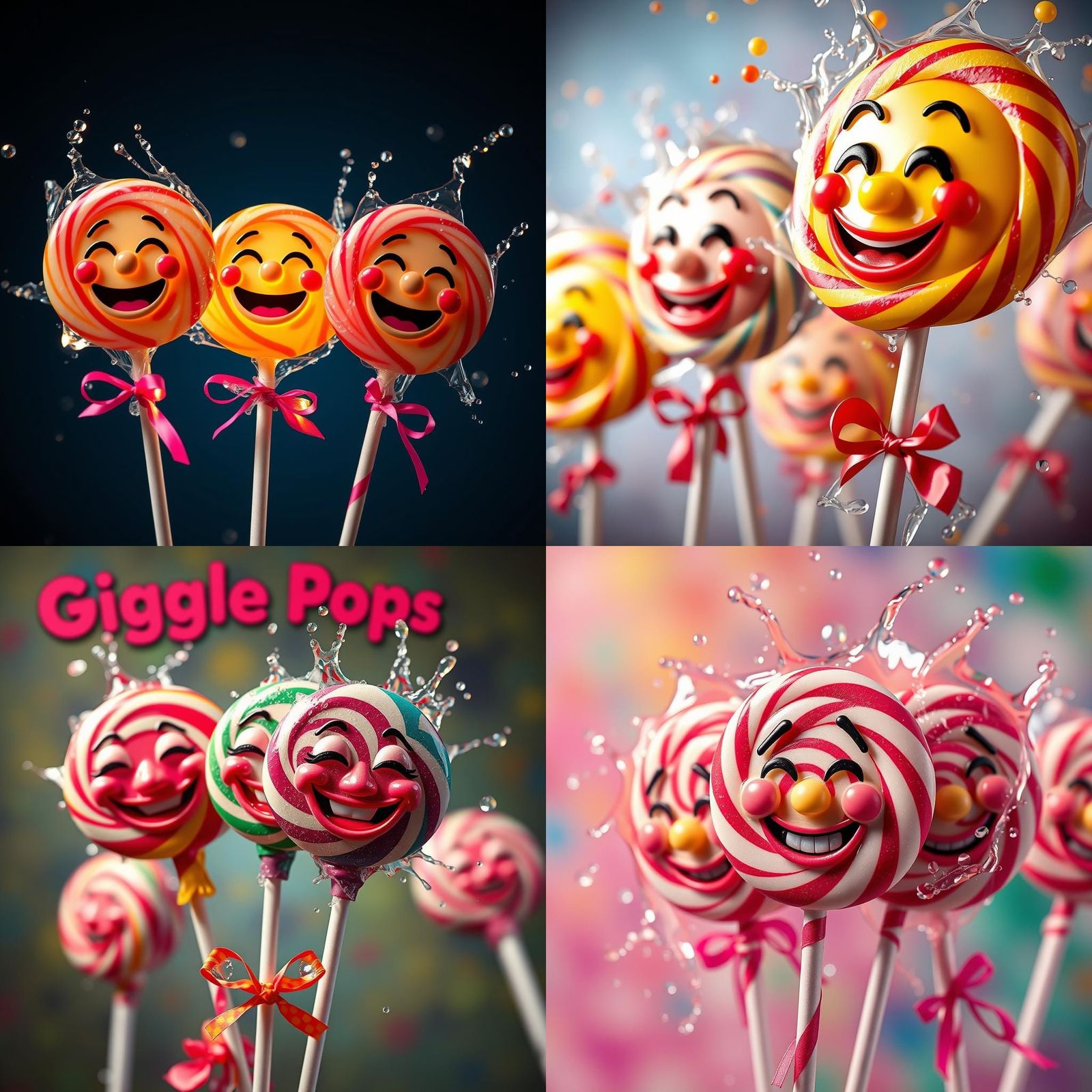 Laughing Lollipops: Hyperrealistic Advertisement in 8K