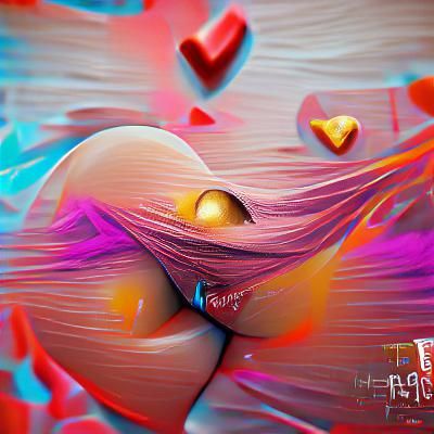 Vibrant Abstract Anime Art in 3D