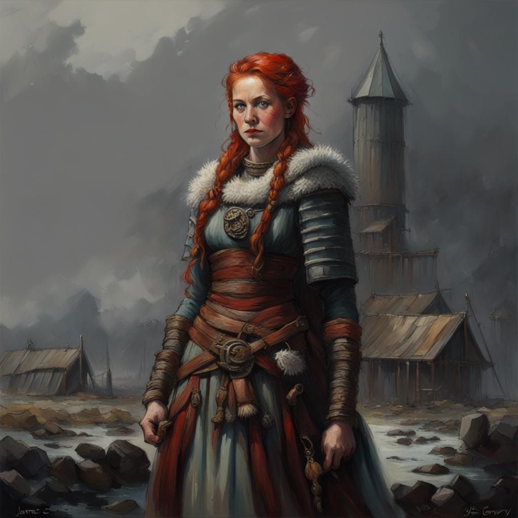 Norse Noblewoman in Post-Apocalyptic Viking City
