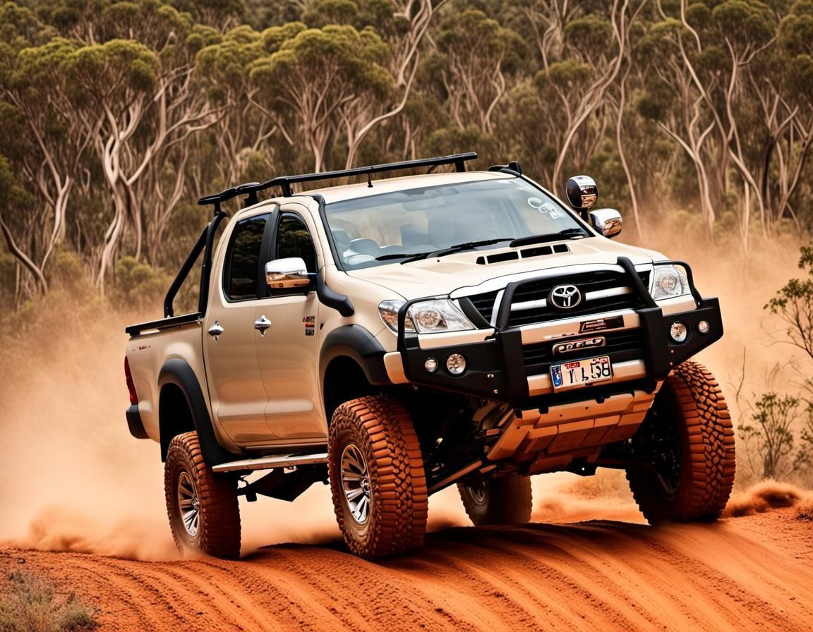 Toyota Hilux SR5 Driving in Australian Outback