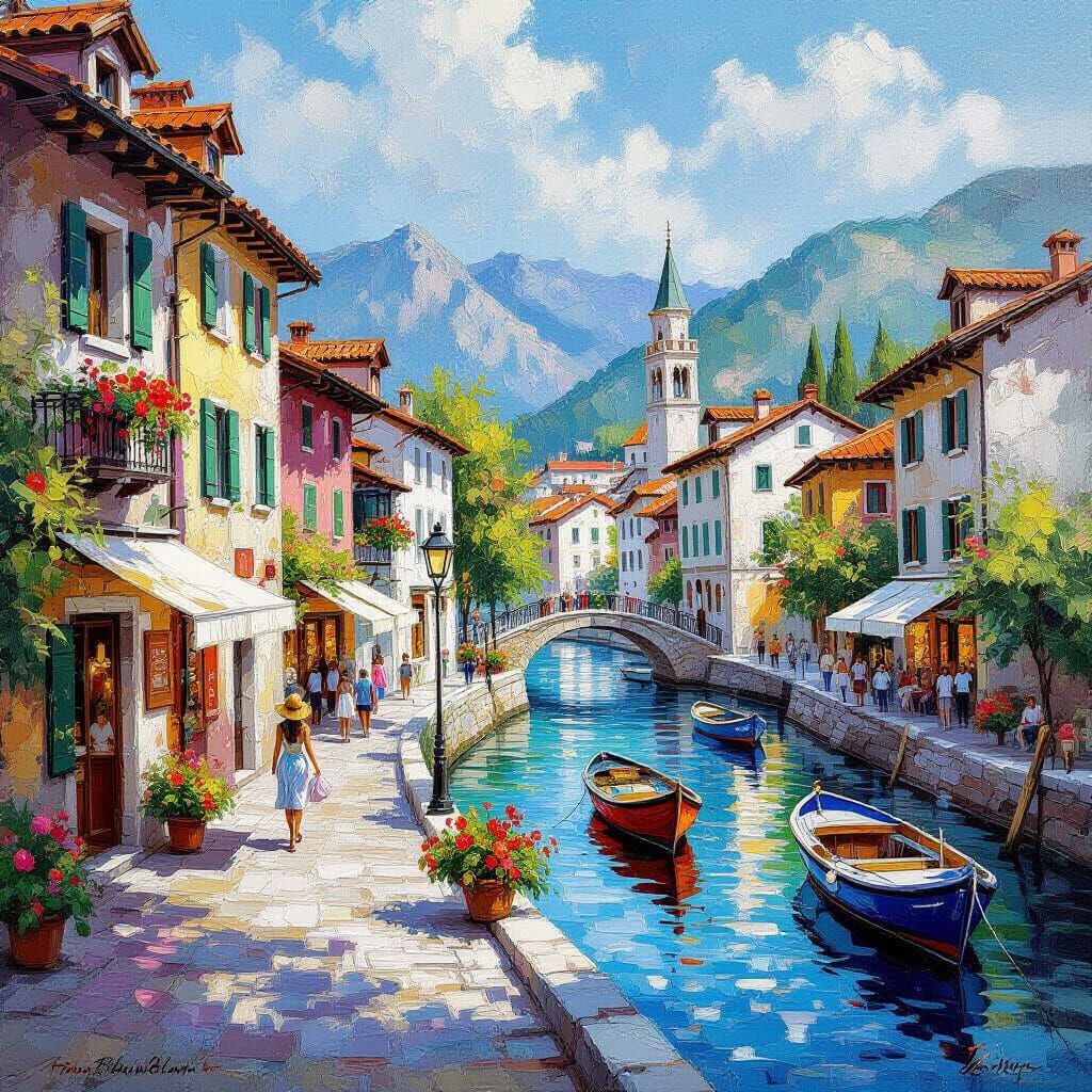 AI Painting with Detailed Drawing and Bright Colors