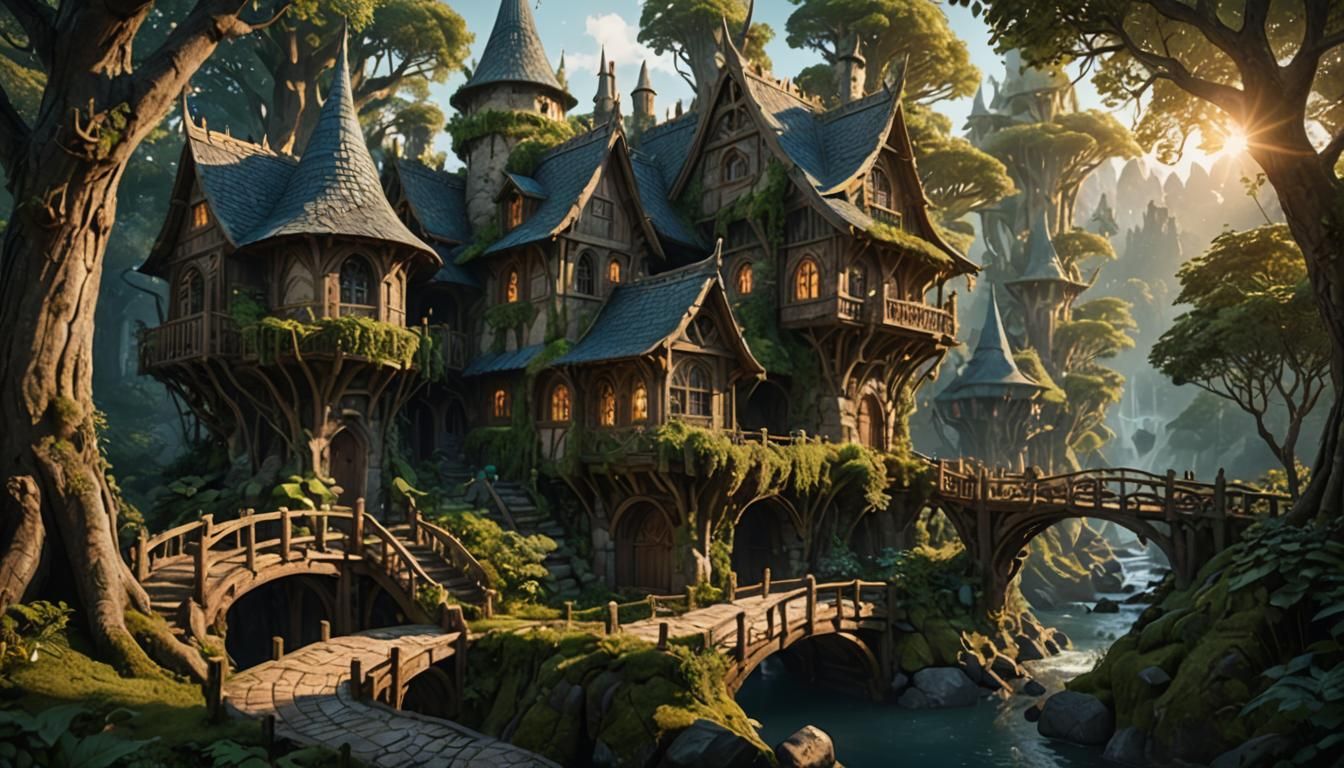 Rustic Elven Home in Dense Forest