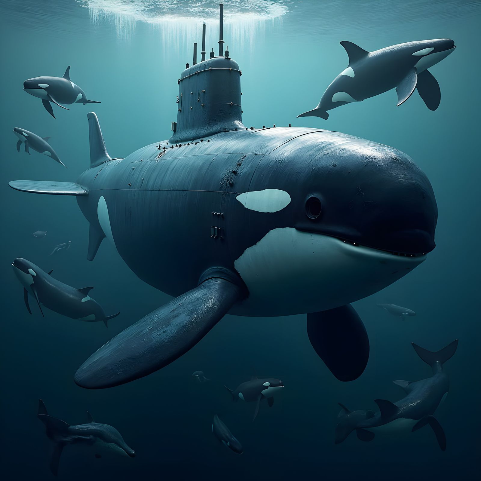 Orca Submarine: Hyperdetailed Concept Art
