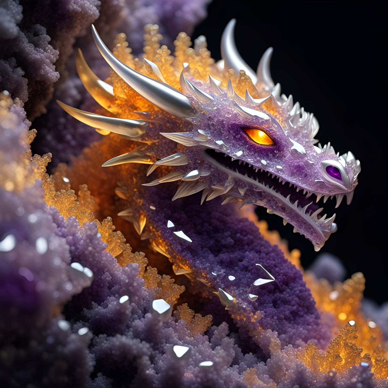 Crystal Dragon in Crystalline Cave