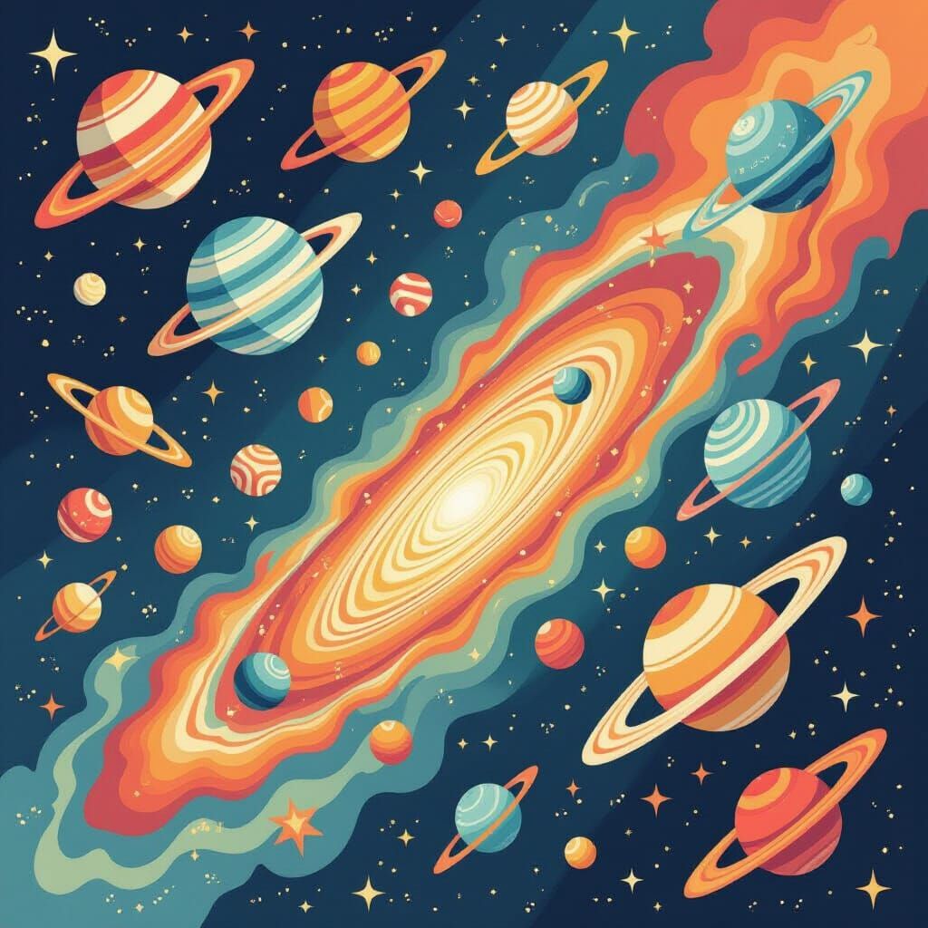 Cosmic Assemblage of Planets, Creatures, and Objects