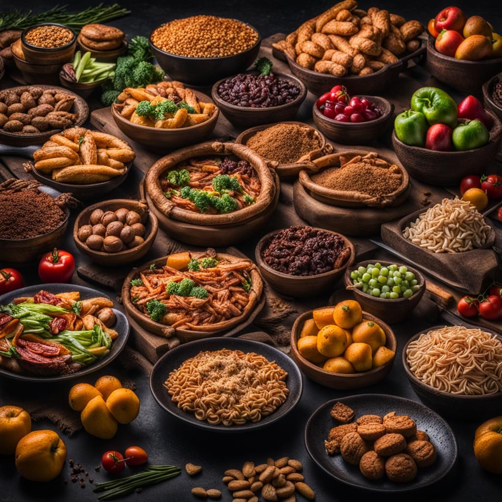 Hyperrealistic Food Landscape in HDR