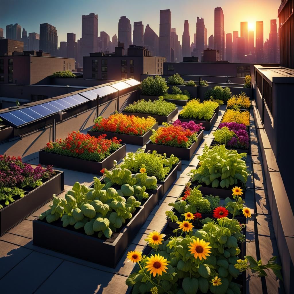 Rooftop Gardens in Cel Shading Style
