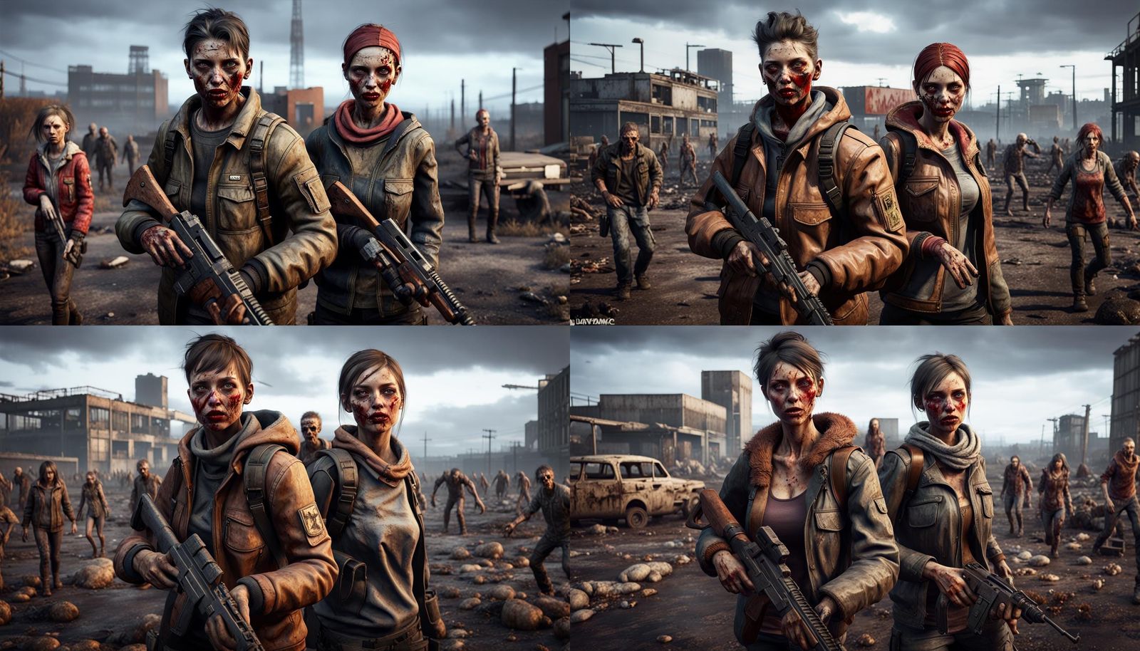 Apocalyptic Wasteland: Survivors vs. Zombies in 3D