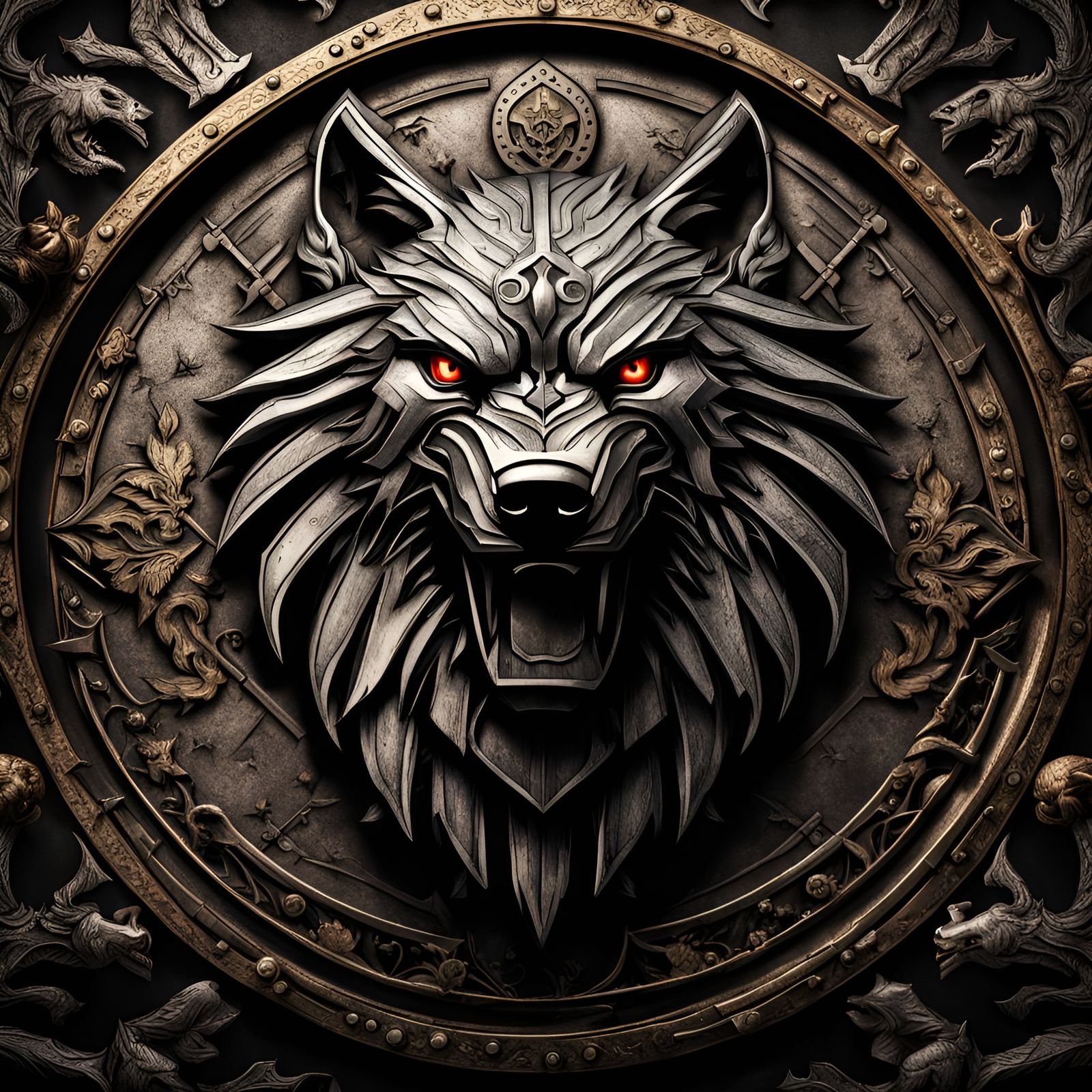 The Witcher Wolf Coat of Arms in HDR