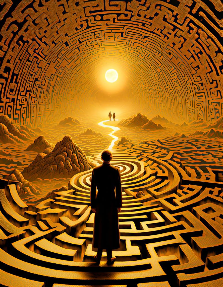 Surreal Felt Figure Reveals Inner Labyrinth